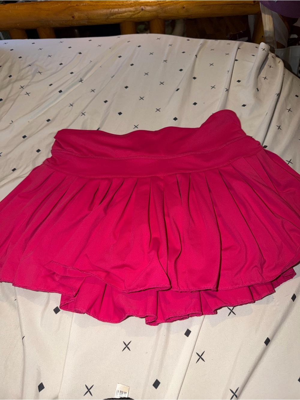 High-Waist Hot Pink Pleated Skater Skirt